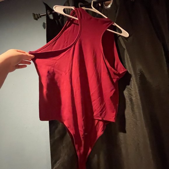 Red Turtleneck Body Suit - Picture 3 of 4